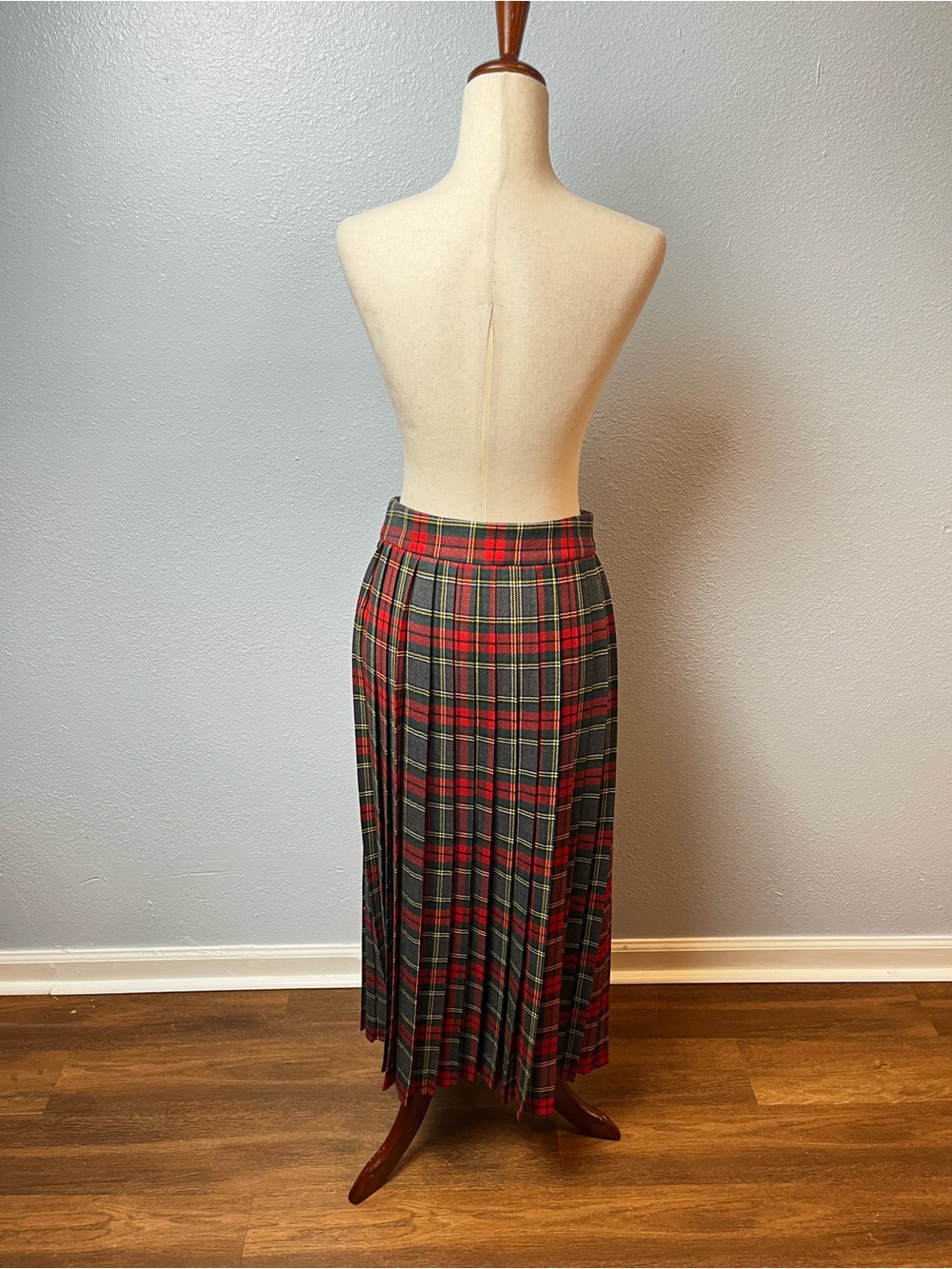 Hunter Bell Tartan Plaid Maxi Wool Skirt Size 4 - Picture 4 of 9